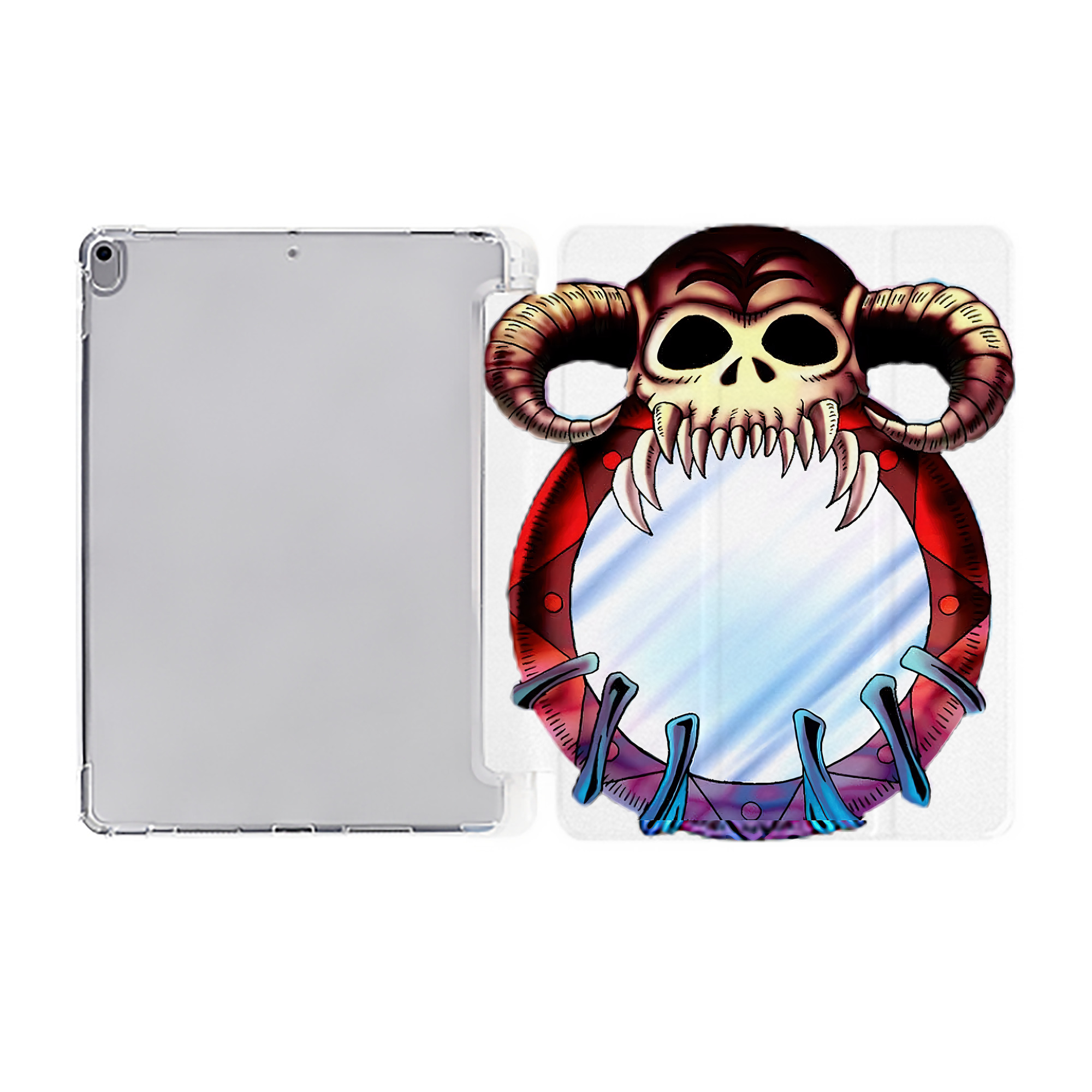 （画像用） 遊☆戯☆王 Yu-Gi-Oh! IPad ケース ペン収納付き 三つ折りスタンド PUレザー×シリコン 対応機種9.5/10.5/10.9インチ